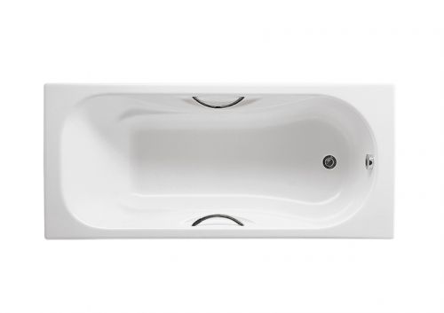 Roca MALIBU Чугунная ванна 150х75, противоскользящее покрытие, с отверстиями для ручек в Лабинске
