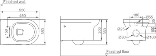 Унитаз подвесной STWORKI Хаммель HDC520WH с микролифтом в Лабинске